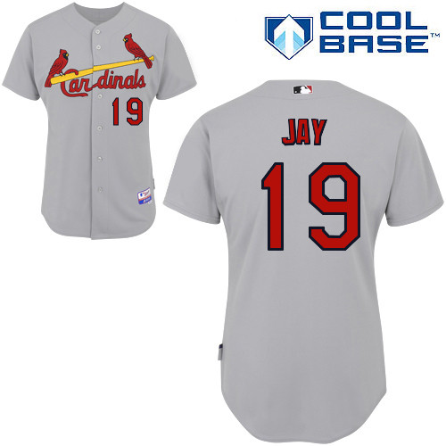 Jon Jay #19 MLB Jersey-St Louis Cardinals Men's Authentic Road Gray Cool Base Baseball Jersey